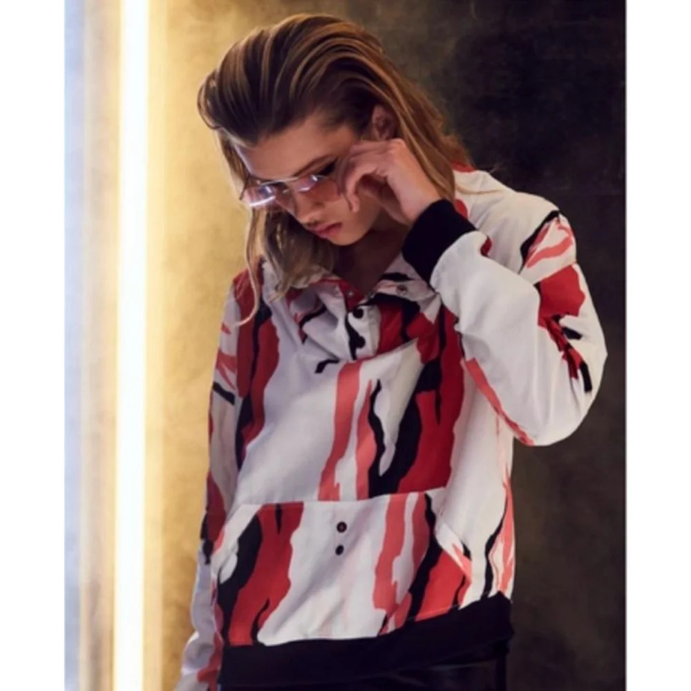 Women's Koral Jacket S White Red Windbreaker